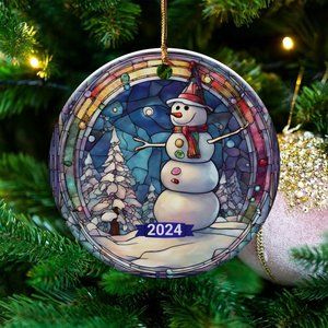 2024  Snowman Ornament Cute Christmas Ornament Holiday Gift Idea